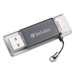Verbatim 49300 Store-N-Go Dual USB 3.0 Flash Drive, 32G, Graphite VER49300