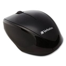 Verbatim 97992 Wireless Notebook Multi-Trac Blue LED Mouse, 2.4 GHz Frequency/32.8 ft Wireless Range, Left/Right Hand Use, Black VER97992