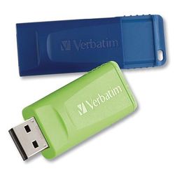 Verbatim 99812 Store 'n' Go USB Flash Drive, 64 GB, Assorted Colors, 2/Pack - Pack of 2 VER99812