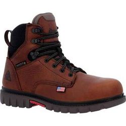 Rocky Men's WorkSmart Composite Toe Waterproof 6in Work Boots - Brown 13