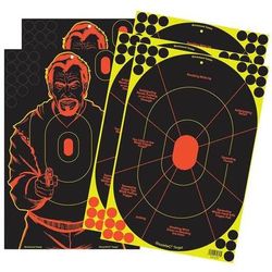 Birchwood Casey Shoot-N-C Adhesive Paper Silhouette/Bad Guy Target Combo - 5 Pack