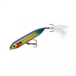 Heddon Feathered Dressed Super Spook Jr. Topwater Hard Bait - Wounded Shad 4