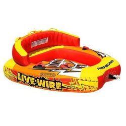 Airhead Live Wire 2 2-Person Towable Tube - YellowithRed