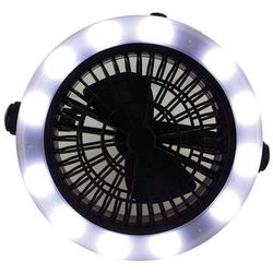 Kole Imports 2 in 1 Camping Outdoor Fan with LED Light - Black