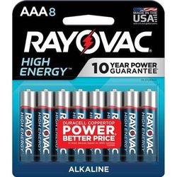 RAYOVAC High Energy AAA Alkaline Batteries - 8