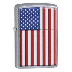 Zippo Patriotic Flag Lighter - Red, White, & Blue