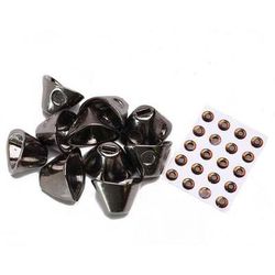 RoundRocks Metal Fly Tying Heads - Baitfish Silver Medium