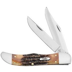 Case 6.5 Bonestag Folding Hunter 4.1 inch Folding Knife - 6.5 BoneStag