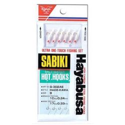 Hayabusa Sabiki AE Hage Fish Skin Lure Rig - Translucent White 6