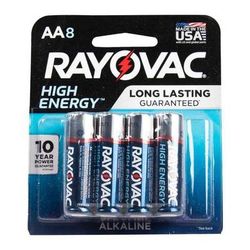 RAYOVAC High Energy AA Alkaline Batteries - 8