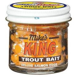 Mikes King Trout Bait Deluxe Glitter Salmon Eggs - Pink Glitter 1-1/10oz