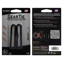 Nite Ize 6in Gear Tie 2 Pack - Orange 2