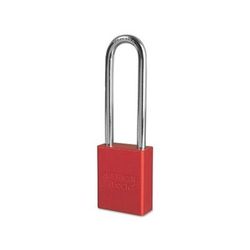 American Lock Solid Aluminum Padlocks, 1/4 in Dia, 3 in L X 3/4 in W, Red (045-A1107RED)