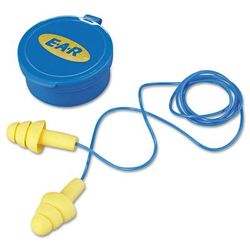 3MTM E-A-R UltraFit Multi-Use Earplugs, Corded, 25NRR, Yellow/Blue, 50 Pairs (MMM3404002) (247-340-4002)