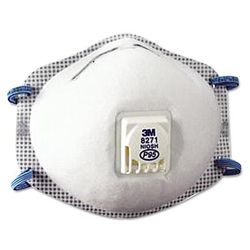 3M P95 Particulate Respirator, Half Facepiece, Oil/Non-Oil Particles, white (MMM8271)