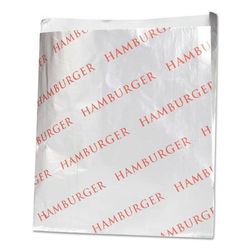Bagcraft 300527 Foil Single-Serve Bags, 6" x 6.5", Silver, Hamburger Design, 1,000/Carton - Case of 1000