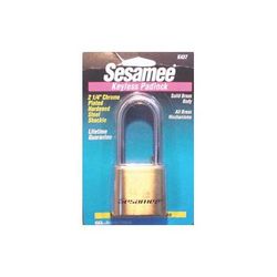 CCL Sesamee Keyless Padlocks, 5/16 in Diam., 2 1/4 in L X 1 in W, Brass (197-K0437)