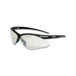 Jackson Safety SG Series Safety Glasses, Indoor-Outdoor, Polycarbonate, Hard Coat Lens, Black (138-50004)