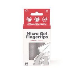 LEE Micro-Gel Fingertips, Small, Medium, Large, X-Large, Clear, 12/Pack (LEE41410)