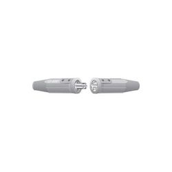 Lenco Cable Connector, Single Oval Point Screw Connection, Male/Female, 1/0 to 2/0 AWG Cap, Black (380-05040)