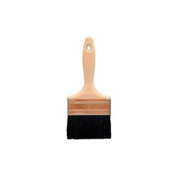 Magnolia Brush Industrial Paint Brushes, 4 in wide, 2 1/4 in trim, Black Bristle, Wood handle (455-244)