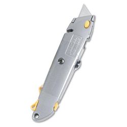 Stanley Quick-Change Utility Knife w/Retractable Blade & Twine Cutter, Gray (BOS10499)