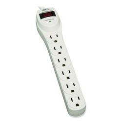 Tripp Lite TLP602 Surge Suppressor, 6 Outlets, 2 ft Cord, 180 Joules, Light Gray 807900