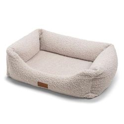 Divano per cani beige 80 x 60 x 25 cm