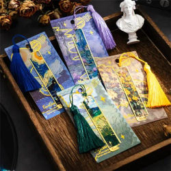 Classical Painting Bookmarks Reading Pages Book Markings Clip Metal Book Marks Book Page Mark School Supplies Stationery Gift