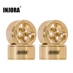 INJORA -4.7mm Offset 1.0 Brass Beadlock Wheel Rim for 1/24 1/18 RC Crawler SCX24 FCX24 TRX4M Ascent18 (W1110 W1011)