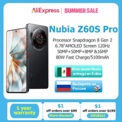 Nubia Z60S Pro Global Version 5G Android Cellphone Snapdragon 8 Gen 2 50MP Triple Camera 120Hz 6.78"