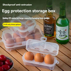 Outdoor Shockproof Egg Box Storage Box, Portable Camping Shatterproof Egg Tray, Home Plastic Protection Box, Travel Shatterproof