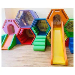 Kids Indoor Outdoor Playground Honeycomb with Slide Plastics Honeycomb Slide Soft Play Equipment