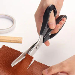 Stainless Steel Pinking Shears Comfort Grip Handled Professional Crafts Dressmaking Zig Zag Cut Scissors Sewing Scissors Fabric