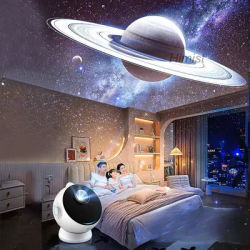 Projecteur d'étoiles de tir de galaxie 3D, veilleuse, lampe de Projection étoilée haute définition avec haut-parleur Bluetooth, cadeaux de noël pour enfants