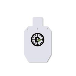 Double Tap Industries 3/8in AR500 Steel Silhouette Target 12x20in White ST66-05