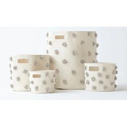 Petit Pehr Pom Pom Basket - Mini - Grey