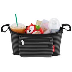 Skip Hop Grab & Go Stroller Organizer - Black/Grey Stripes