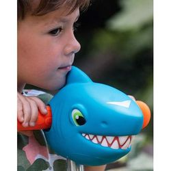 Micro Kickboard Scooter Heads by Scootaheadz - Blue Shark Surfing Sammy