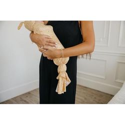 Copper Pearl Knit Swaddle Blanket - Vance