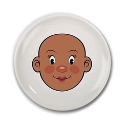Fred & Friends Food Face Plate - Ms. Food Face - Brown