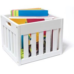 Lipper International Wooden Storage Crate - White