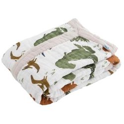 Little Unicorn Cotton Muslin Baby Blanket - Dino Friends