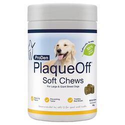 60 Chews Soft Chews for Medium & Large Dogs PlaqueOff ProDen Dog Dental Care & Supplements