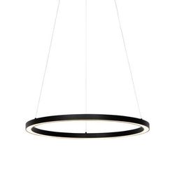 Lampada sospensione nera 60 cm LED dimmerabile 3 fasi