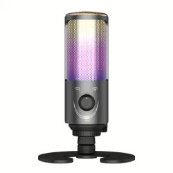 USB Gaming Microphone Kit for PC,PS4/5 Condenser Cardioid Mic Set with RGB Light,for Streaming