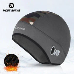 WEST BIKING Winter Sport Cycling Cap Breathable Wicking Thermal Bike Caps Helmet Liner Outdoor Sports Cycling Running Head Hat