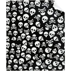 Halloween Skull Bones Throw Blanket, Super Soft Blanket for Gifts, Plush Lightweight Fuzzy Cozy Blanket, Microfiber for Couch an