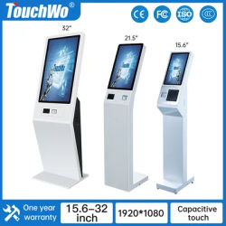 TouchWo 15.6/21.5/32 inch Self Service Payment Kiosk Machine Touchscreen Ticket/Queue/Ordering/Information Kiosk
