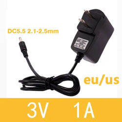 1pcs New AC 100V-240V Converter Adapter DC 6V 1A 1000mA Power Supply Charger EU Plug 5.5mm x 2.1-2.5mm